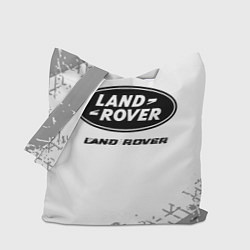 Сумка-шопер Land Rover speed на светлом фоне со следами шин, цвет: 3D-принт