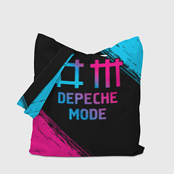 Сумка-шопер Depeche Mode - neon gradient, цвет: 3D-принт