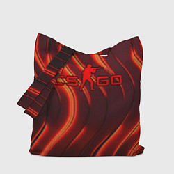 Сумка-шопер CS GO red neon, цвет: 3D-принт