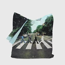 Сумка-шопер The Beatles альбом Abbey Road, цвет: 3D-принт