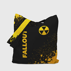 Сумка-шопер Fallout - gold gradient: надпись, символ, цвет: 3D-принт