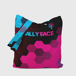 Сумка-шоппер Sally Face - neon gradient: символ сверху