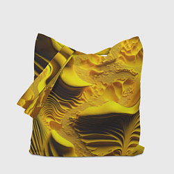 Сумка-шоппер Желтая объемная текстура