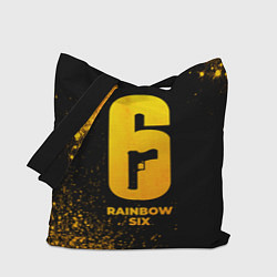 Сумка-шопер Rainbow Six - gold gradient, цвет: 3D-принт