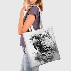 Сумка-шопер Попугай ара в старинных очках, цвет: 3D-принт — фото 2