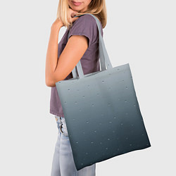 Сумка-шопер Серый градиент капли, цвет: 3D-принт — фото 2