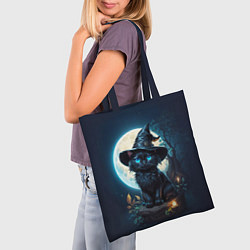 Сумка-шопер Кот ведьмы - Хэллоуин, цвет: 3D-принт — фото 2