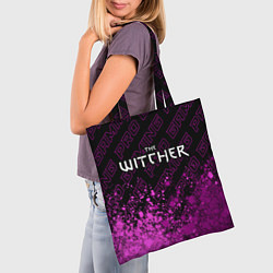Сумка-шопер The Witcher pro gaming: символ сверху, цвет: 3D-принт — фото 2