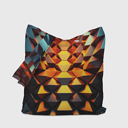 Сумка-шопер Объемные кубы полигон, цвет: 3D-принт