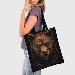 Сумка-шопер Медведь иллюстрация, цвет: 3D-принт — фото 2