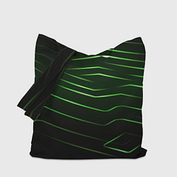Сумка-шопер Green abstract dark background, цвет: 3D-принт