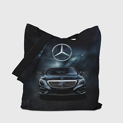 Сумка-шопер Mercedes Benz black, цвет: 3D-принт