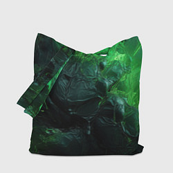 Сумка-шопер Зеленая объемная текстура, цвет: 3D-принт