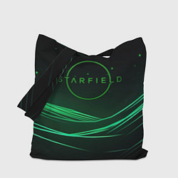 Сумка-шопер Starfield green logo, цвет: 3D-принт