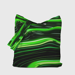 Сумка-шопер Зеленые объемные элементы, цвет: 3D-принт