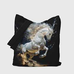 Сумка-шопер Конь Белая молния, цвет: 3D-принт