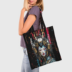 Сумка-шопер Японская девушка-андроид, цвет: 3D-принт — фото 2