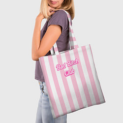 Сумка-шопер Bad Bitch Club - barbie style, цвет: 3D-принт — фото 2