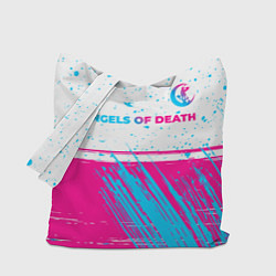 Сумка-шоппер Angels of Death neon gradient style: символ сверху