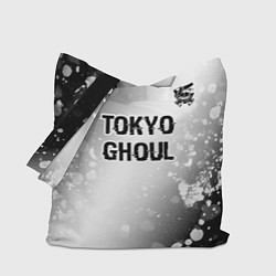 Сумка-шоппер Tokyo Ghoul glitch на светлом фоне: символ сверху