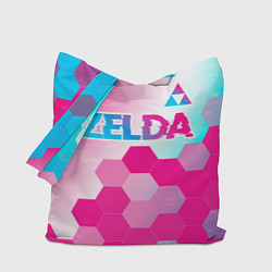 Сумка-шоппер Zelda neon gradient style: символ сверху