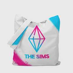 Сумка-шопер The Sims neon gradient style, цвет: 3D-принт