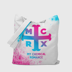 Сумка-шопер My Chemical Romance neon gradient style, цвет: 3D-принт