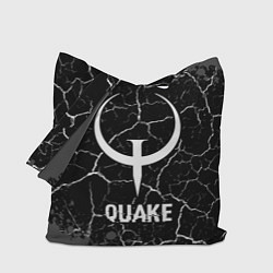 Сумка-шопер Quake glitch на темном фоне, цвет: 3D-принт
