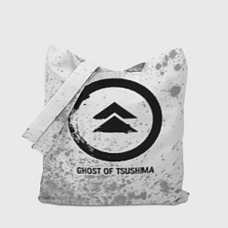 Сумка-шопер Ghost of Tsushima glitch на светлом фоне, цвет: 3D-принт