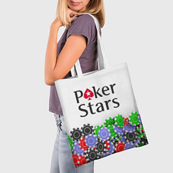 Сумка-шопер Poker - игра для удачливых, цвет: 3D-принт — фото 2
