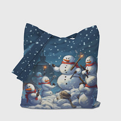 Сумка-шопер Снежный бой, цвет: 3D-принт