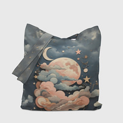 Сумка-шопер Волшебное ночное небо, цвет: 3D-принт