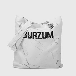 Сумка-шопер Burzum glitch на светлом фоне посередине, цвет: 3D-принт