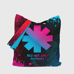 Сумка-шопер Red Hot Chili Peppers - neon gradient, цвет: 3D-принт