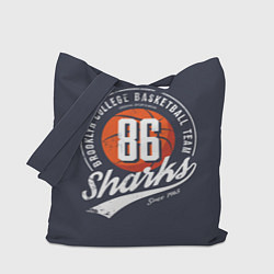 Сумка-шопер Basketball sharks, цвет: 3D-принт