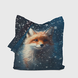 Сумка-шопер Fox in the snow, цвет: 3D-принт