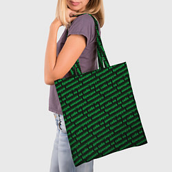 Сумка-шопер Никаких брендов зелёный, цвет: 3D-принт — фото 2