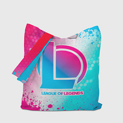 Сумка-шопер League of Legends neon gradient style, цвет: 3D-принт