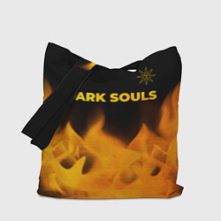 Сумка-шопер Dark Souls - gold gradient посередине, цвет: 3D-принт