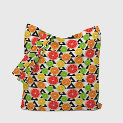 Сумка-шопер Citrus pattern, цвет: 3D-принт