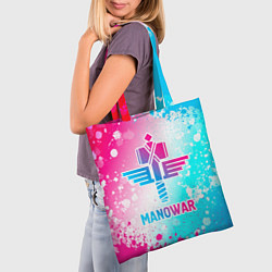 Сумка-шопер Manowar neon gradient style, цвет: 3D-принт — фото 2