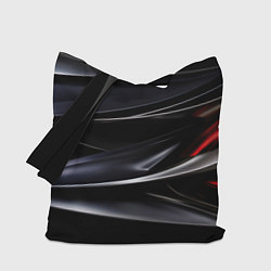 Сумка-шопер Black red abstract, цвет: 3D-принт