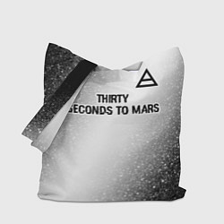 Сумка-шоппер Thirty Seconds to Mars glitch на светлом фоне посе