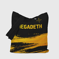 Сумка-шопер Megadeth - gold gradient посередине, цвет: 3D-принт