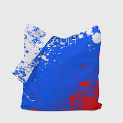 Сумка-шопер Флаг России - брызги, цвет: 3D-принт
