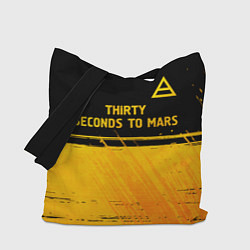 Сумка-шопер Thirty Seconds to Mars - gold gradient посередине, цвет: 3D-принт