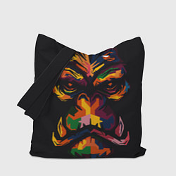 Сумка-шопер Морда гориллы поп-арт, цвет: 3D-принт