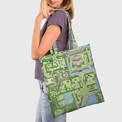Сумка-шопер Zelda: карта, цвет: 3D-принт — фото 2