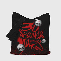 Сумка-шоппер Thirty seconds to mars skulls