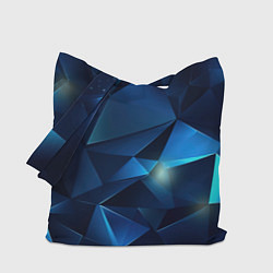 Сумка-шопер Синяя геометрическая абстракция, цвет: 3D-принт